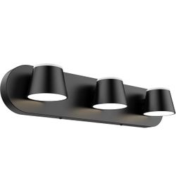 Light Bathroom Vanity Light LED Black Bathroom Light Fixtures Up and Down Rotatable Dimmable 20 inch Bathroom Lighting