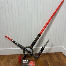 Star Wars Hasbro Bladebuilders Spin Action Lightsaber w Attachments 6 Parts Work