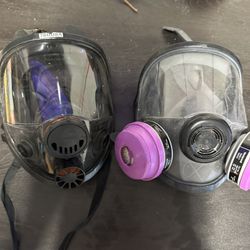 2 Full Face Respirators 