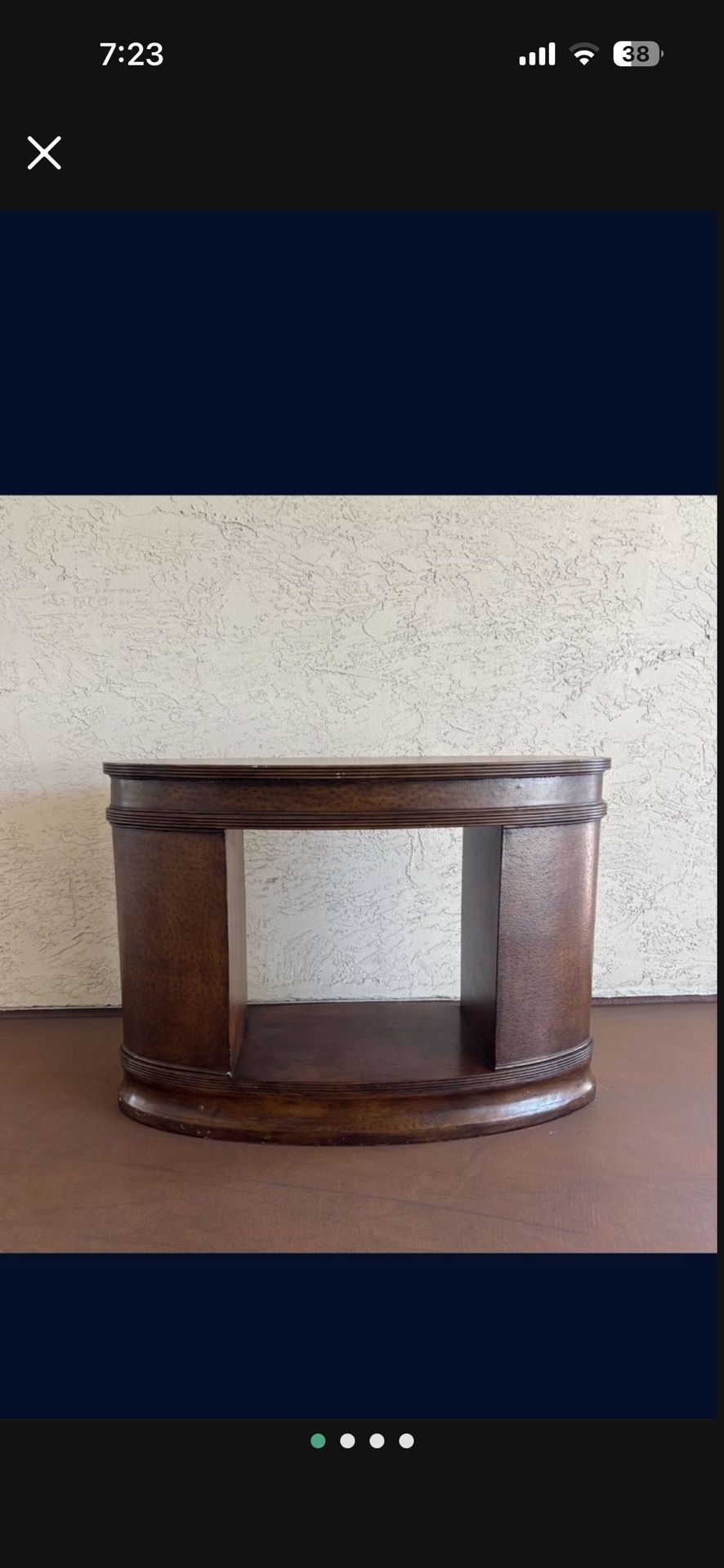 One Heavy Solid Wood Oval Dining Table Base