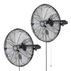 VEVOR Wall Mount Fan, 18 in Wall Mounted Hanging Fan, 3-Speed, Long Airflow Distance, Adjustable Rotation Angle, Mechanical Control, Powerful for Indu