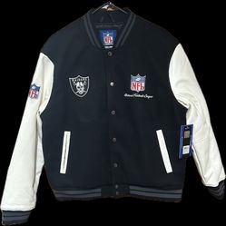 Black And White Nfl Raider Jacket