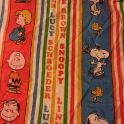 Two Rare Vintage Snoopy Peanuts Bed Sheets