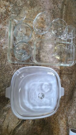 Glass Bakeware and Drinkware Lot pirex