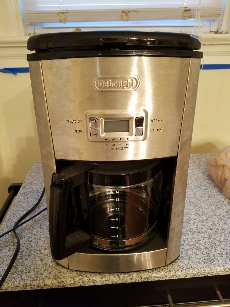 DeLonghi 14 cup stainless coffee maker