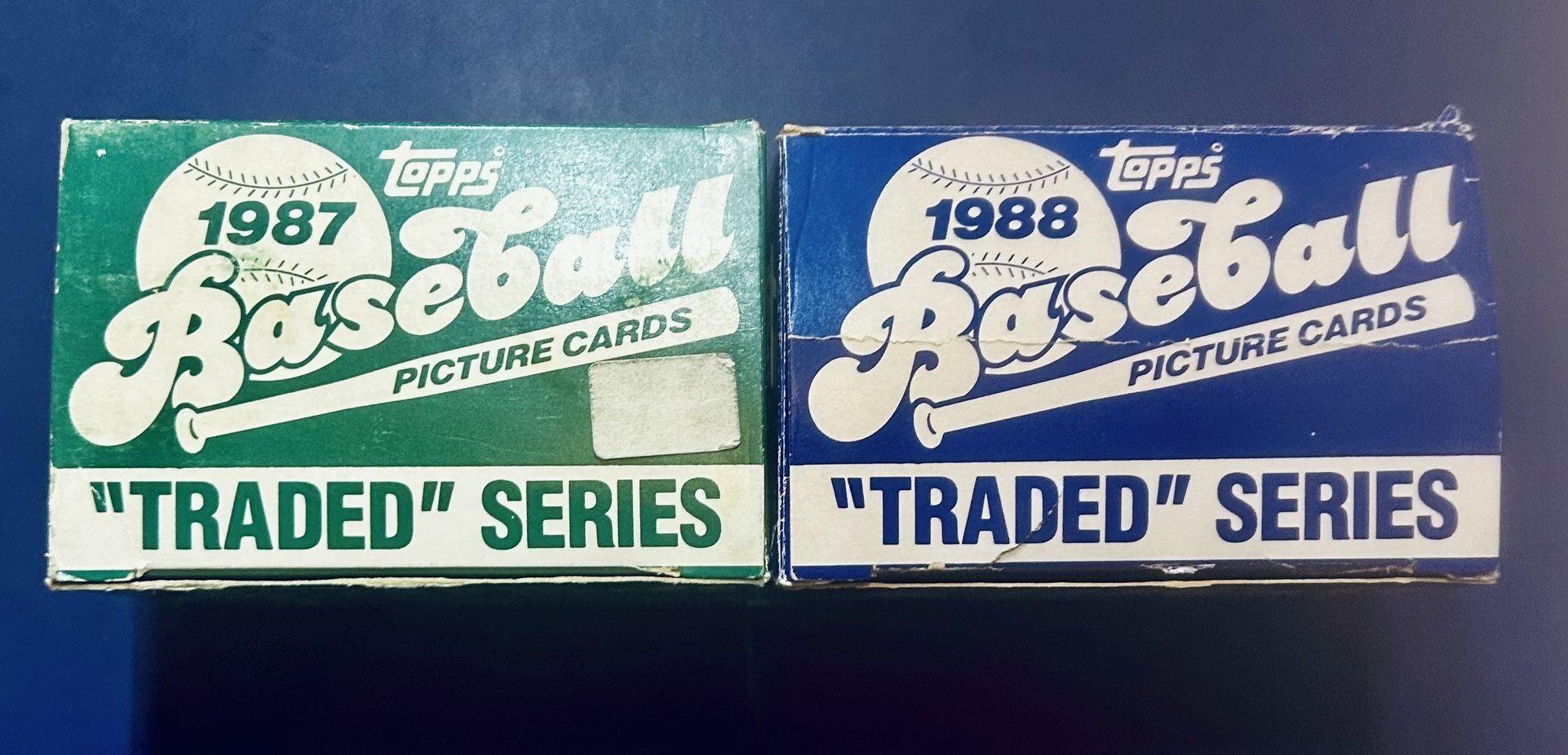 1988 and 1987 Topps Traded Baseball Card Complete Sets