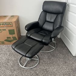 Contemporary MultiPosition Recliner & Ottoman