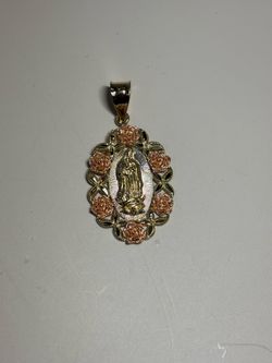 14k Virgin Mary pendant 136501-2
