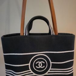 Authentic Chanel Beach Bag Shopper Bag