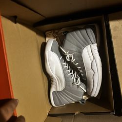 Retro 12 Grey Size 9.5 Wore