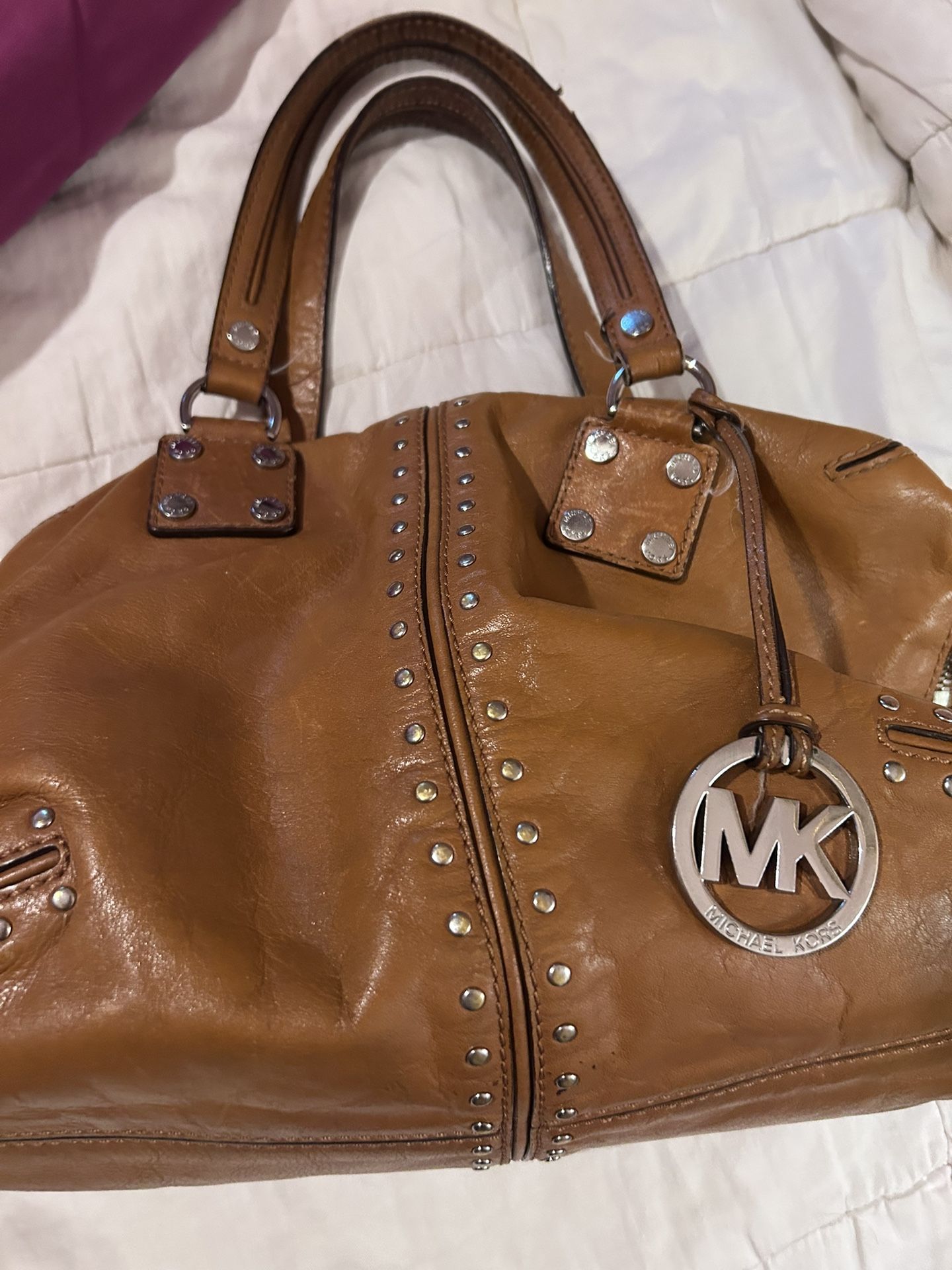 Vintage Fulton Michael Kors Cognac Leather Purse