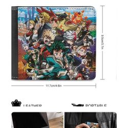 Anime Boku No Hero PU Leather Bifold Wallet Money Organizers Gift With Card Slots For Men And Women