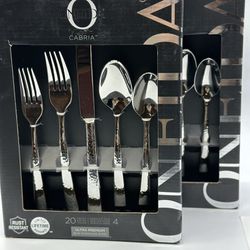Oneida 18/10 Stainless Steel Cabria 20-Pc. Flatware 2 Set Service For 8