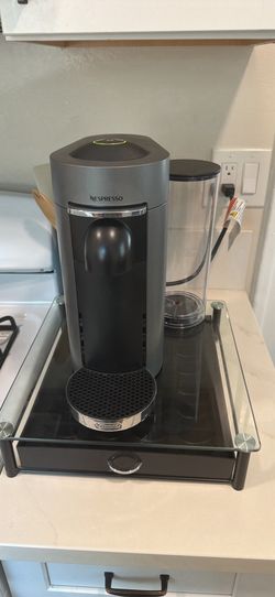 Nespresso coffee machine and pod organizer