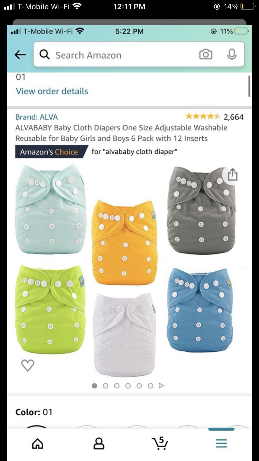 12 brand new cloth diapers with 17 inserts and 4 night time