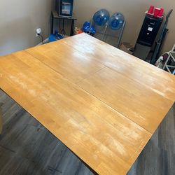 Wood Dining Table + 6 Chairs Set (Counter Height) – Solid & Sturdy - FREE