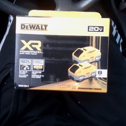2 DeWalt 8AH XR power stack batteries