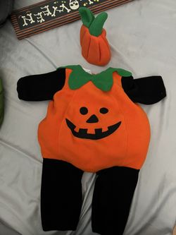 Miniwear Pumpkin Plush Halloween Costume-12 Mo
