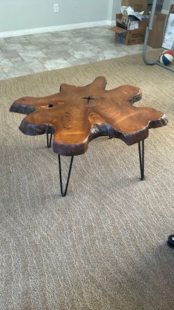 Slice Wood Side Table Coffee Table