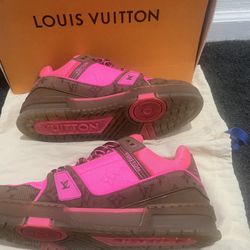 Pink Louis Vuitton Trainers Authentic 
