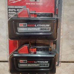 Milwaukee M18 6.0 High Output Batteries 