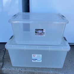 Iris VTG Set Plastic Clear Sturdy Buckets 