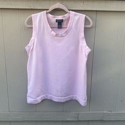 Avenue Cotton Candy Pink Crewneck Sleeveless knit  Tank/Vest