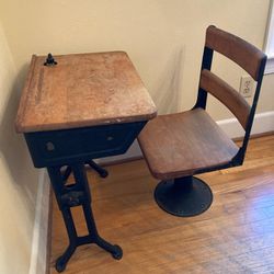Antique  Child's School Desk. 
