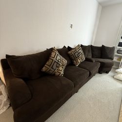 Beautiful Chocolate Brown Sectional