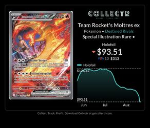Team rockets moltres Pokemon card raw