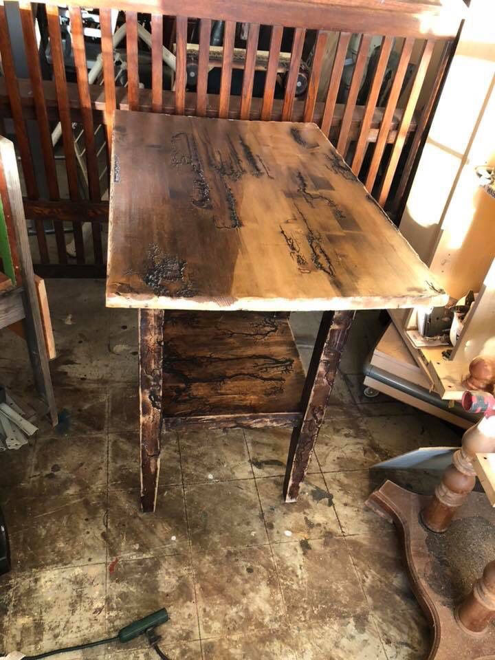 Bar height dining table