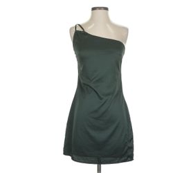 Altar’d State emerald green one shoulder mini dress, Size Small 