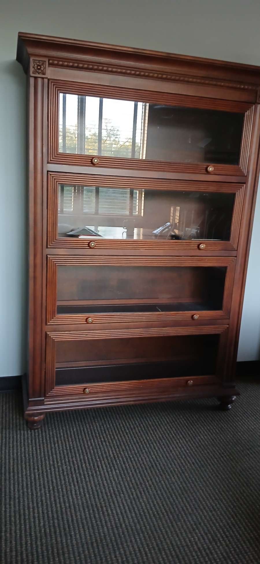 Ethan Allen Elegant Tall wood glass cabinet