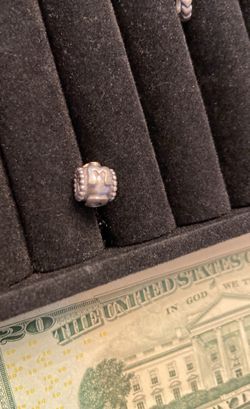 Pandora MOM Charm Sterling With Pink Crystals 