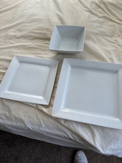 White dishes