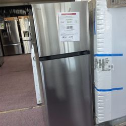 Refrigerator Stainless Steel 22” Wide New 1 Year Warranty 