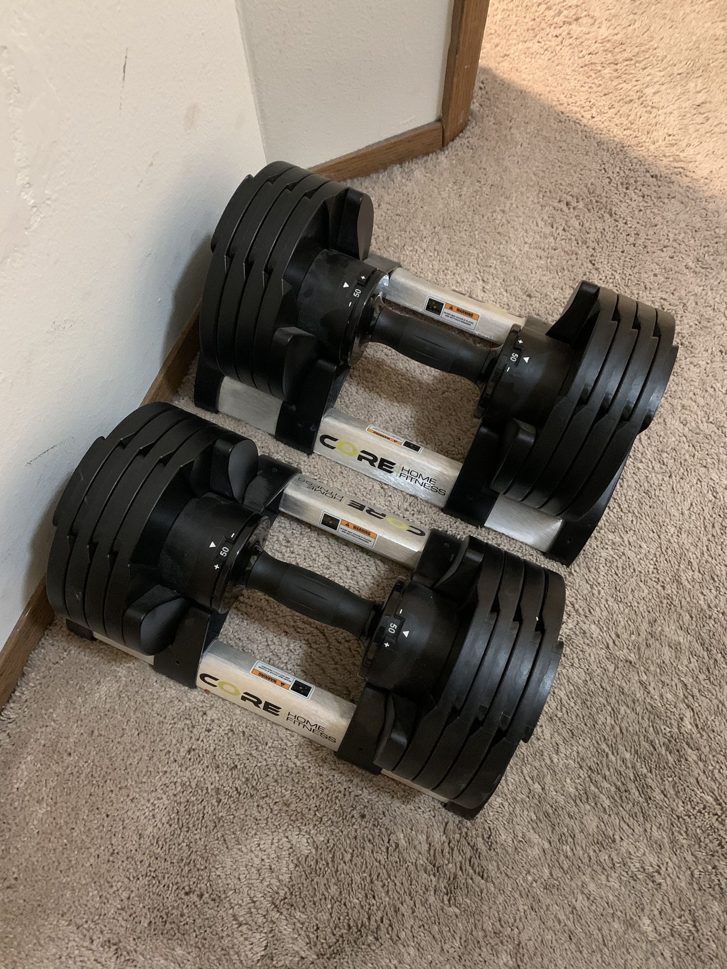 Core Home Fitness Adjustable Dumbbells (5-50 Pounds each)