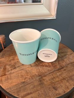 Pair of Tiffany and co coffee cups