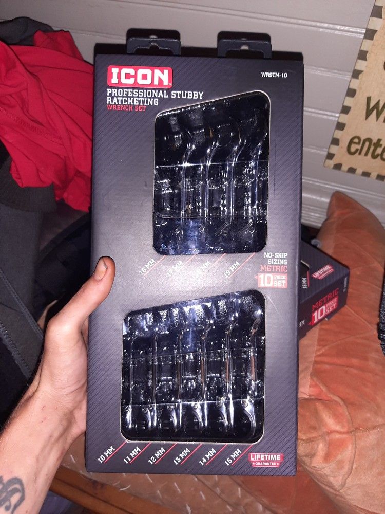 10 Peice Icon Stubby Wrench Set