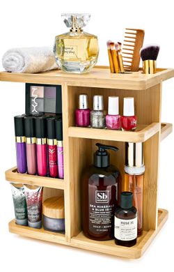 Bamboo Makeup Organized