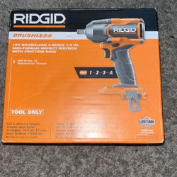 RIDGID 18V Brushless 4-Mode 1/2 In. Mid-Torque Impact Wrench With Friction Ring