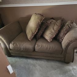 3 pce Two small sofas 70in across love seat 50 ins across