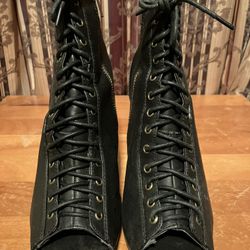 Open Toe Black Boots