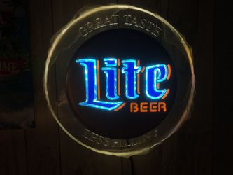 Beautiful lite beer sign