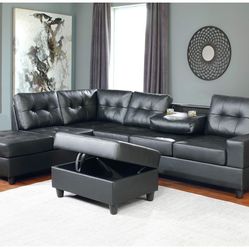 Brand New Sectional With Ottoman