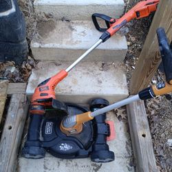 To Weed Wackers Has A Lawn Mower Hookup