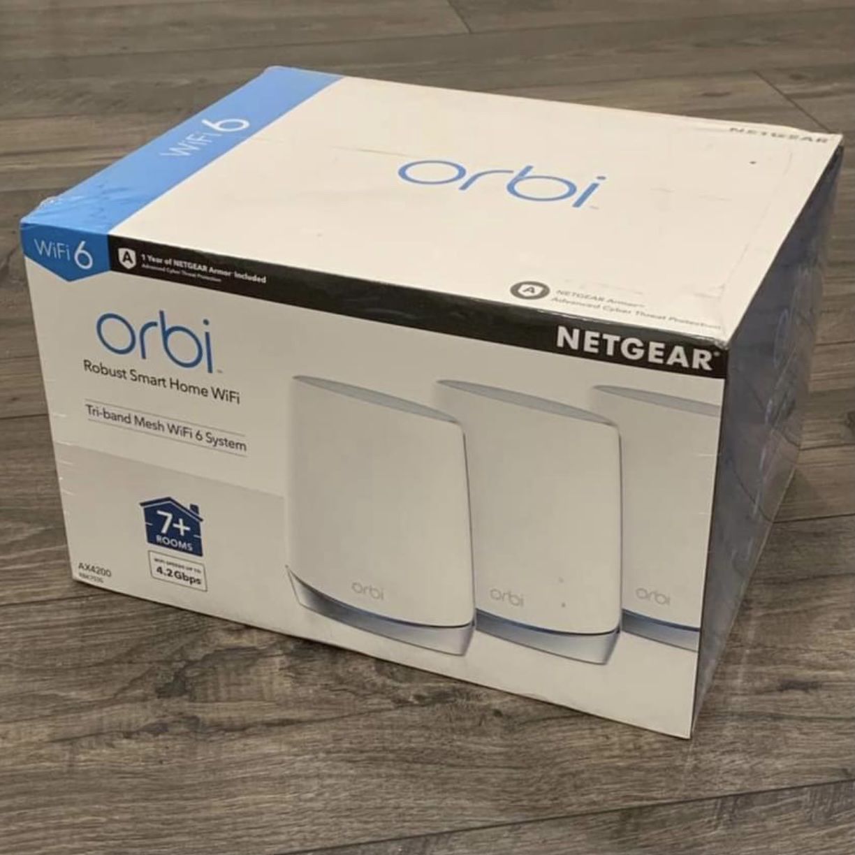 Netgear Wifi 6 ORBI Pack of 3 AX4200 4.2Gbps Tri-band Whole Home Mesh Router RBK753 not velop eero