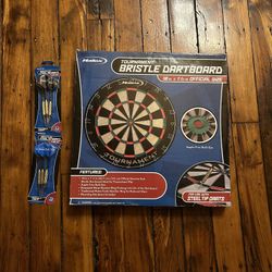 Halex Tournament Bristle Dartboard And Darts Brand New Unopened Unused 