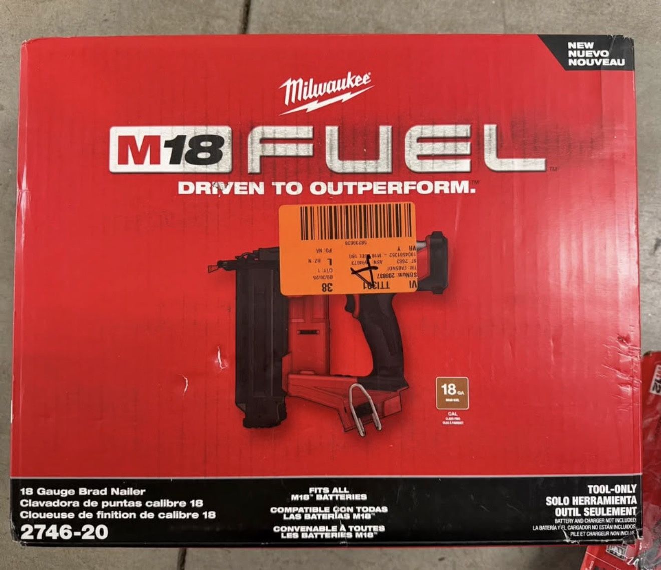 Milwaukee 18-Gauge nailer