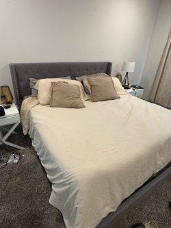 Like new King Bed and Mattress Set